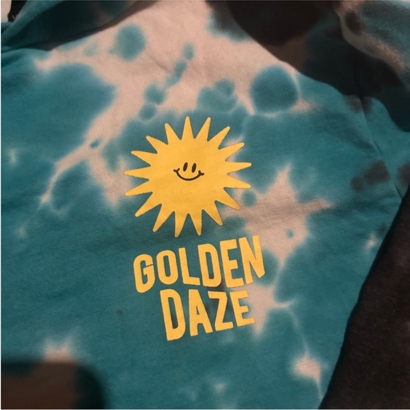 Art Class Teal Golden Daze Tie-Dye Hoodie - Picture 4 of 7